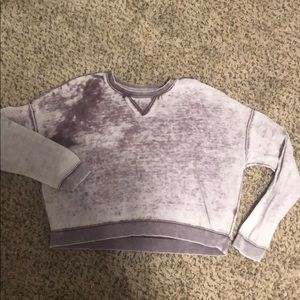 Long sleeved Smokey Purple cropped sweater.